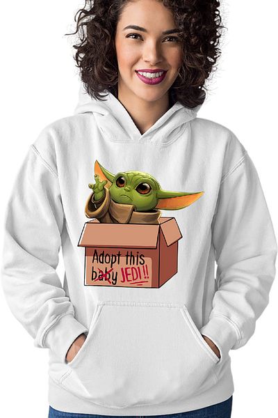 OEM Women's Hoodie Baby Yoda Adopt Alien Star Wars