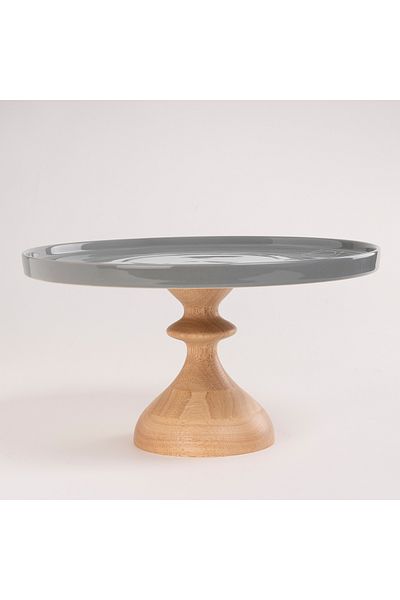 LA MESA Footed Cake Stand Calligraphy