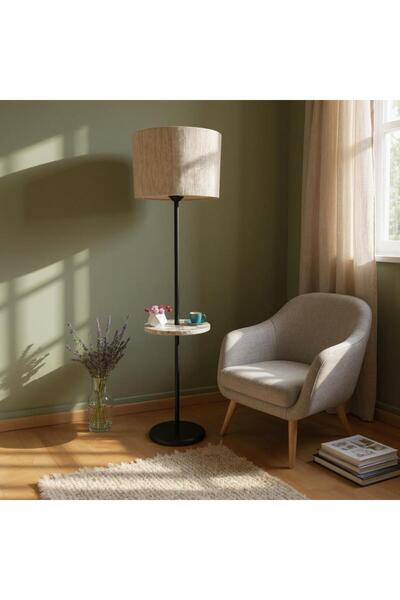 Ömür Avize Retain Modern Siyah Ayaklı silindir şapkalı Lambader