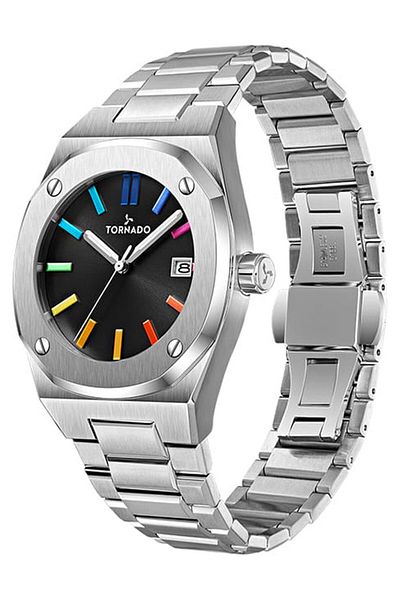 Tornado AURORA TWILIGHT Men's Analog Black Dial Watch - T23003-SBSB