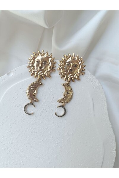 Vip أقراط طويلة على شكل شمس عتيقة