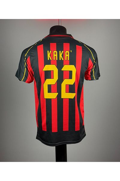 BARBITOS Legend M.I.L.A.N Kaka 22 Nostalgia Adult Black Short Sleeve Jersey 06Ds