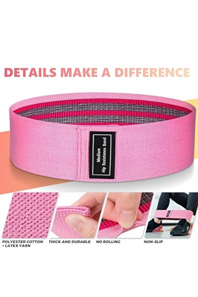 OEM Set benzi elastice pentru exerciții, 3 bucăți, rezistență ușoară, medie și mare, multicolor, roz și violet