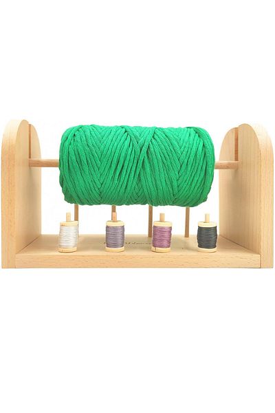 OEM Hand U Journey macrame spool holder, 26.5 x 12 x 15 cm, wood, natural