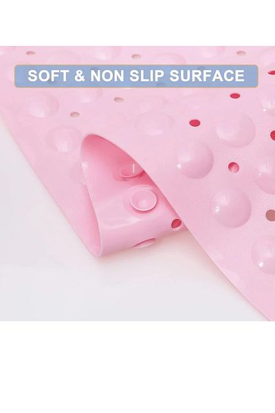 OEM Bath mat, 40 x 100 cm, PVC, pink