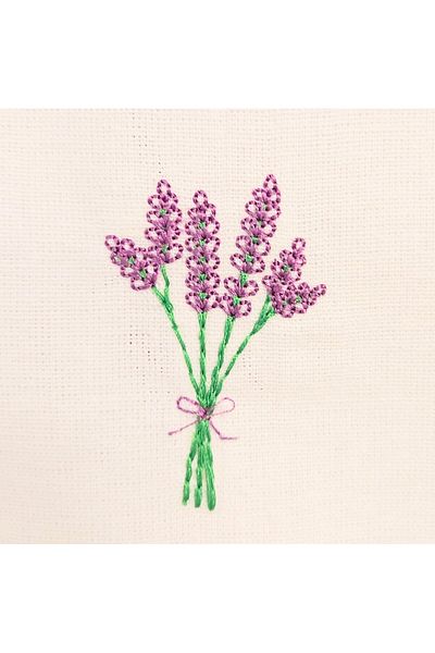 Tela Cotton Blouse with Floral Embroidery - Lavanda