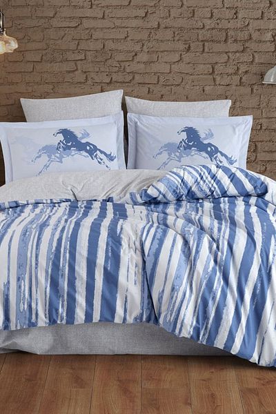 Hobby Set cuvertură de pilota din poplin dublu Cascade Albastru