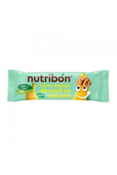 Transilvania Nuts Baton vegan de nuca cu banane fara gluten "nutribon" 30gr Transilvania Nuts