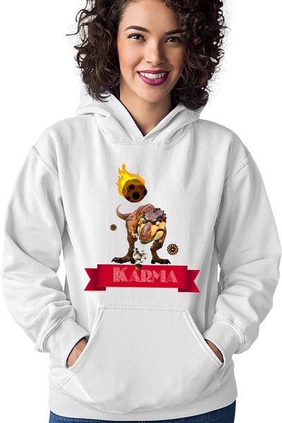 OEM Women's Hoodie Ice Age Karma Apocalypse Flowers Squirrel