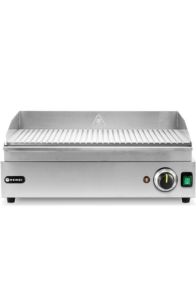 HENDI Grătar electric, placă de grătar cu caneluri, 527 x 404 mm, 2400 W