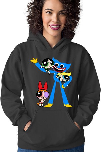 OEM Hanorac Femei Huggy Wuggy Powerpuff Girls Funny Play Childish