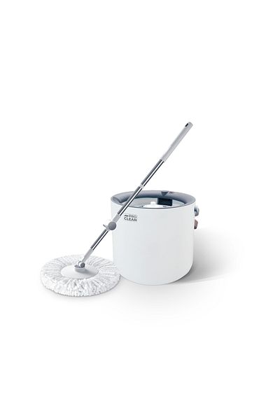 Pro Clean Official Spin Mop & Bucket 7.5l Set – 360° Rotating Mop, Wash & Dry, 2 Microfiber Pads