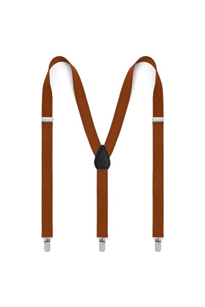 OEM Men's Suspenders with Metal Clasps, 3.5cm, Brown