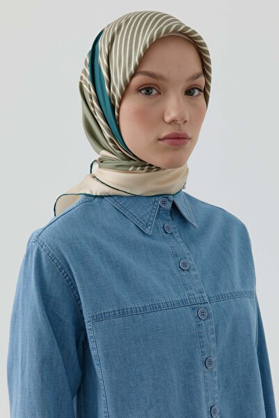 Tuğba Mana Twill İpek Eşarp - Çağla
