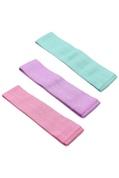 NUZAMAS Set de 3 benzi de rezistență Nuzamas, antiderapante, multicolore