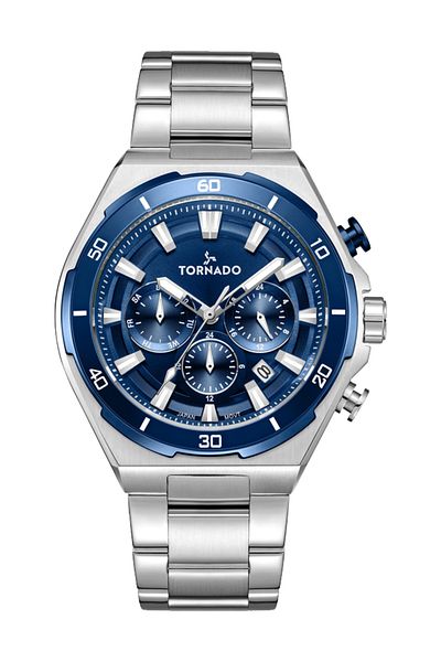 Tornado Stellar X Men's Multi Function Blue Dial Watch - T24104-SBSN