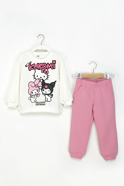 DMB BOYS & GIRLS Girl's Kuromi Tracksuit Set with Elastic Waist Back to School 2-Piece Set