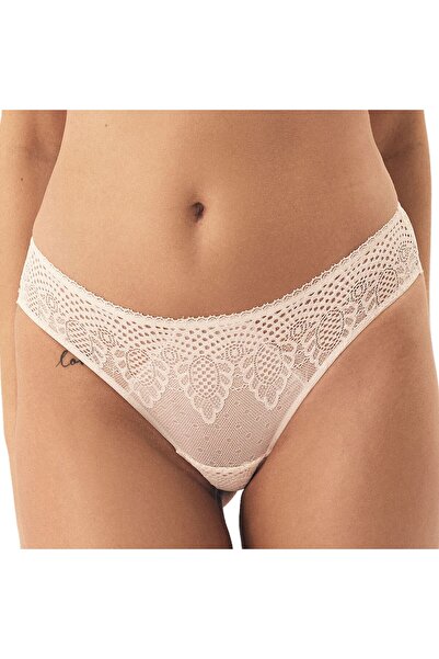 ESOTIQ Women's Classic Thong Panties with Ajoure Openwork Lace Details | Marvela
