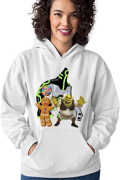 OEM Women's Hoodie Ben10 Shrek Cookie Adventure Action Medieval