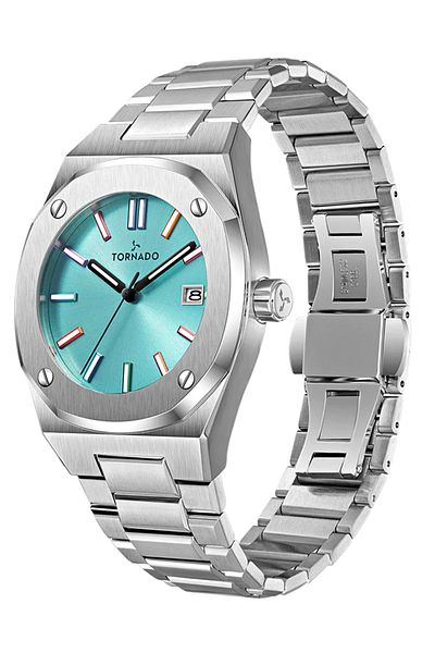 Tornado AURORA TWILIGHT Men's Analog Light Blue Dial Watch - T23003-SBSL