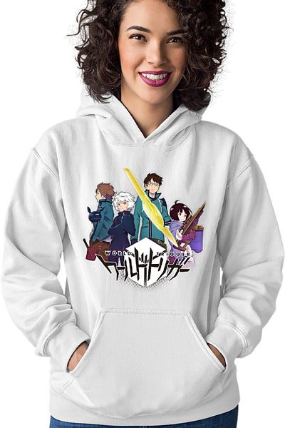 OEM Women's Hoodie World Trigger Logo Anime Sci-fi Otaku Action Shounen