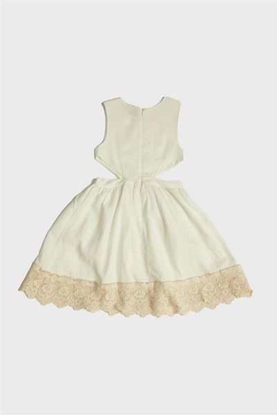 Tyess Girl Ecru Dress