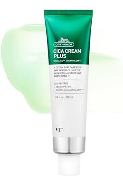 VT COSMETICS Cica Plus Cream by VT Cosmetics, Lightweight Soothing Moisturizer for Acne Treatment and Sensitive S