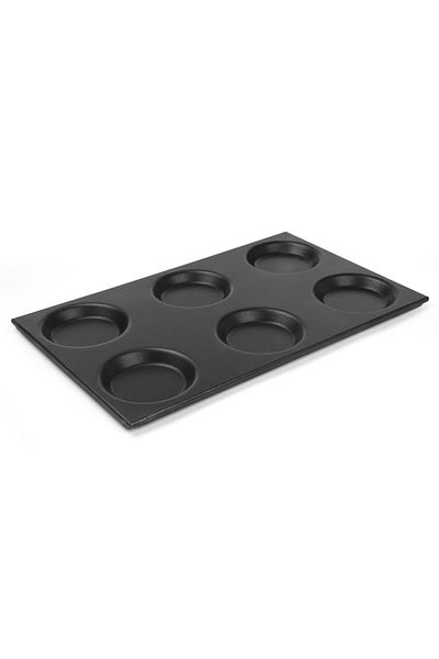 HENDI Taca aluminiowa GN 1/1 z formami okręgami 125mm z powłoką nieprzywierającą 530x325mm 808757