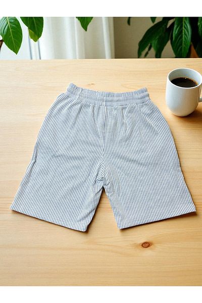 Karatopak Summer Comfortable Cut Elastic Waist a Quality Striped Shorts