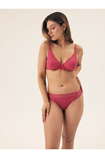 Bloovii Chiloți braziliani pentru femei cu dantelă decorativă și plasă sexy | Verina