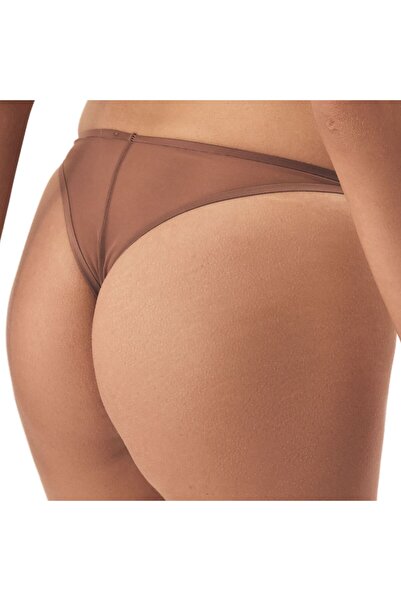 ESOTIQ Women's Thong G-String with Golden Details Smooth Front & Mesh Back | Influensa