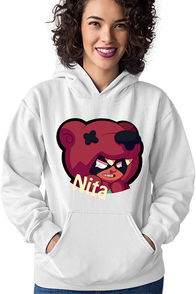 OEM Women's Hoodie Brawl Stars Nita Fighter Bear Angry Shockwave