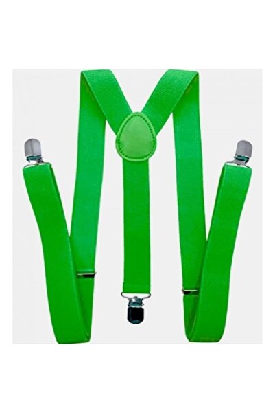 OEM Men's Suspenders, Metal Clips, 3.5 cm, Apple Green