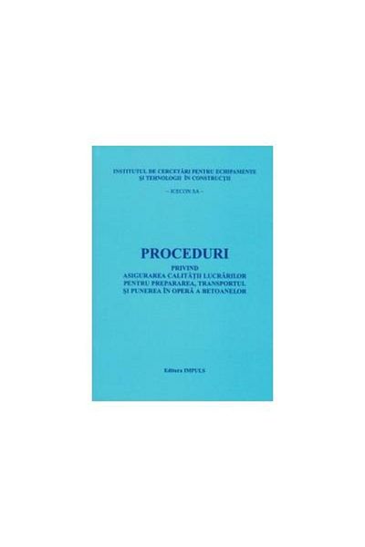 Editura Impuls Procedures regarding the quality assurance of works