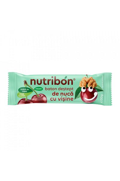 Transilvania Nuts Gluten-free vegan walnut bar with sour cherries "nutribun" 30gr Transilvania Nuts