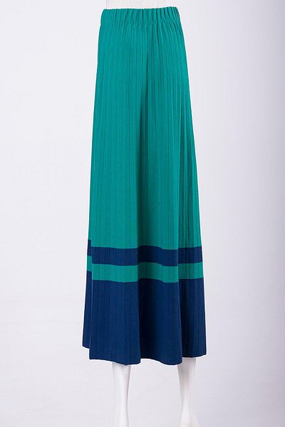 Invee Pleated Line Knitwear Skirt Green