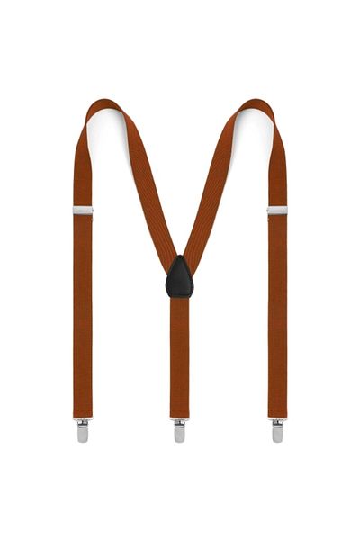 OEM Men's Suspenders with Metal Clasps, 3.5cm, Brown