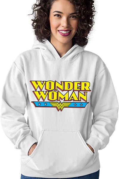 OEM Women's Hoodie Wonder Woman Logo American Comic Books Action