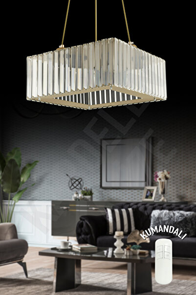 Genel Markalar Kardelen Kare Yakut Eskitme 3 Lü 36 cm Kumandalı Lüx Modern Ta...