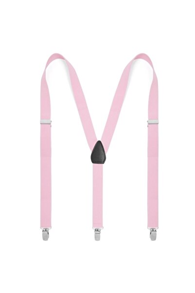 OEM Men's Suspenders with Metal Clips, 3.5 cm, Pink