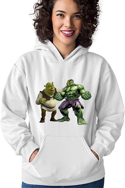 OEM Women's Hoodie Shrek Hulk Ugly Medieval Big Ears Wonder Curious Marvel