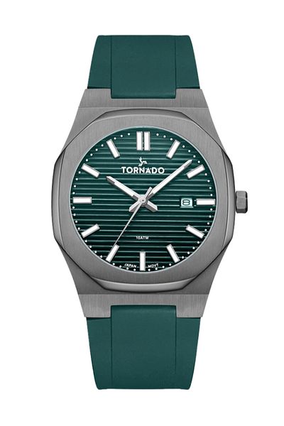 Tornado ساعة سبيكترا للرجال بمينا أخضر تناظرية - T22002-XSGG