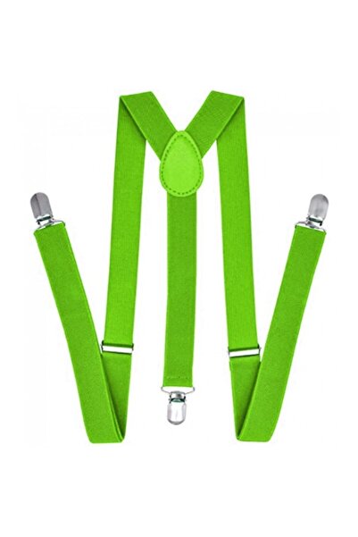 OEM Bretele unisex, inchizatori metalice, 2.5 cm, Verde Mar