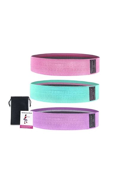 OEM Set 3 benzi elastice, Poliester/Bumbac, Diferite niveluri de rezistență, Multicolor