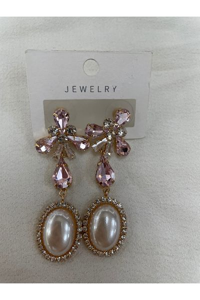 ÇELİKSİLVERTAKI Evening Dress Earrings with Stones