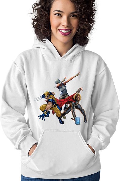 OEM Women's Hoodie Wolverine Thor Fortnite Dub Funny Battle Royale
