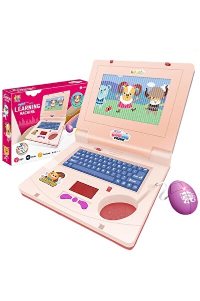dalimag Laptop educațional pentru copii cu mouse, interactiv, muzical, stickere, violet