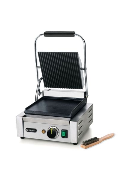 HENDI Kontakt grill kontaktowy góra ryflowana dół gładki 1800W - 263600