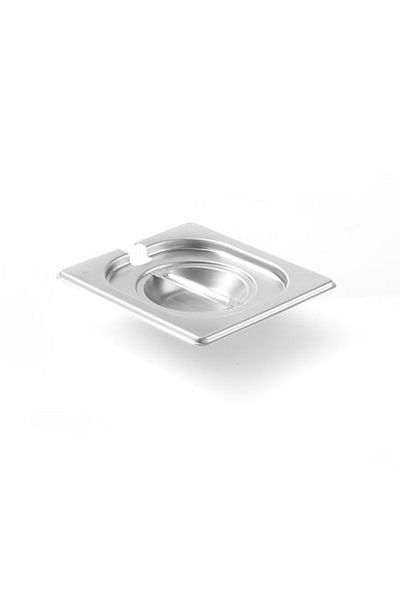 HENDI Pokrywka stalowa do GN Kitchen Line z wycięciem na chochlę GN 1/6 - 806968