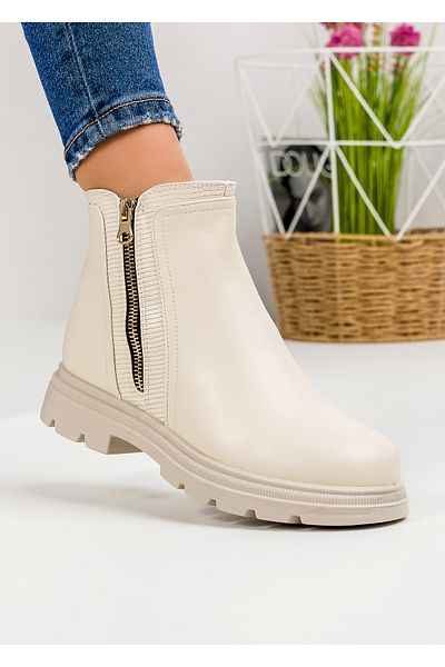 starlike Women's beige fur boots A179